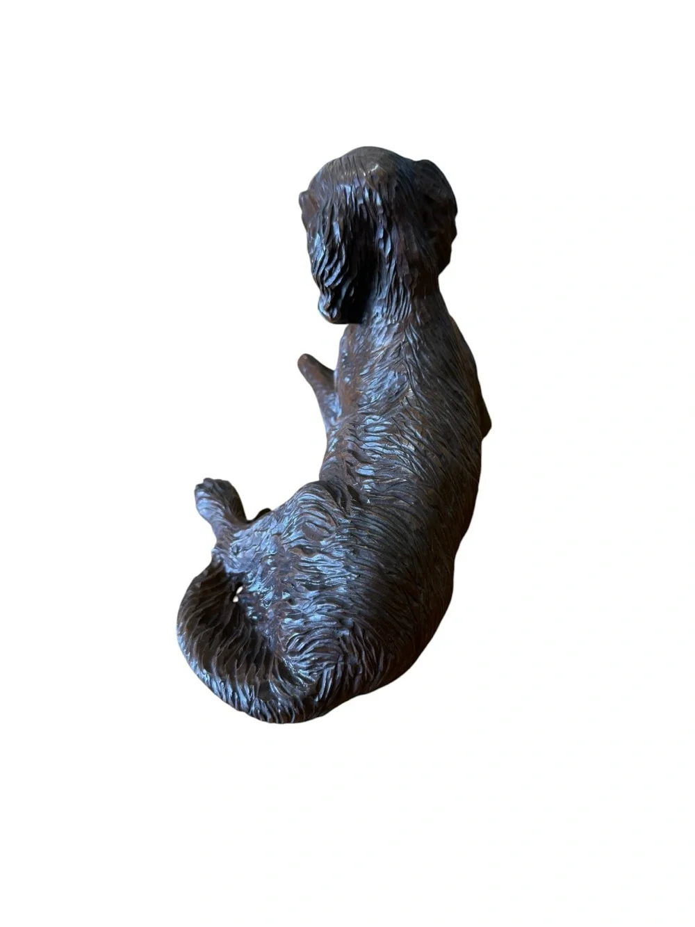 Vintage Red Mill Hand Crafted Carved Brown Pecan Shell Resin Irish Setter Dog